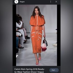Calvin Klein 205W39NYC SS18 runway skirt orange
